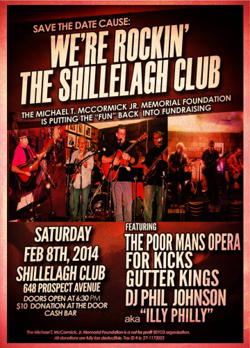 Flyer for Gutter Kings gig 8Feb2014 West Orange, NJ